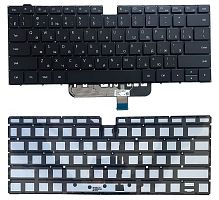 Клавиатура для ноутбука Huawei MateBook D14, D15, MagicBook 14, 15, NbB-WAH9 черная, плоский Enter, с подсветкой