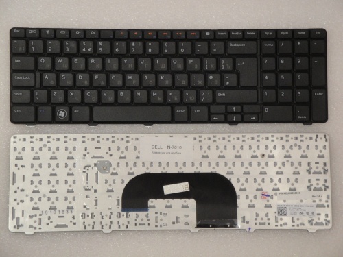 клавиатура для ноутбука dell inspiron n7010, черная