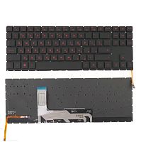 Клавиатура для ноутбука HP Omen 15-EN (AMD) черная с красной подсветкой
