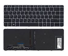 Клавиатура для ноутбука HP EliteBook 1040 G3 черная с подсветкой