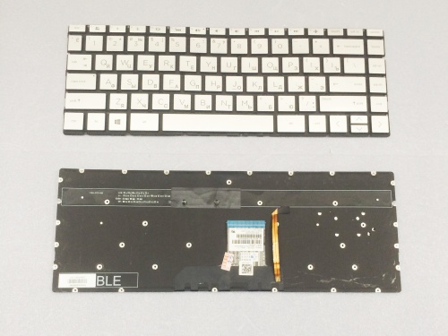 клавиатура для ноутбука hp envy 13-ab, серебристая
