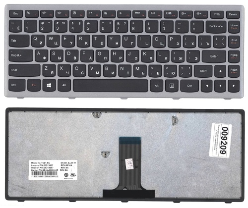 клавиатура для ноутбука lenovo flex 14, g400s, черная