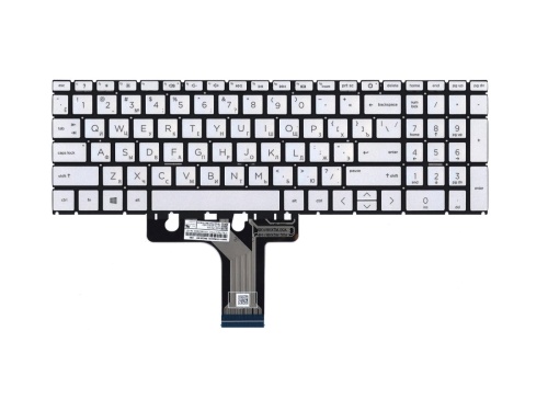 клавиатура для ноутбука hp pavilion 15-eg 15-eh, серебристая с подсветкой