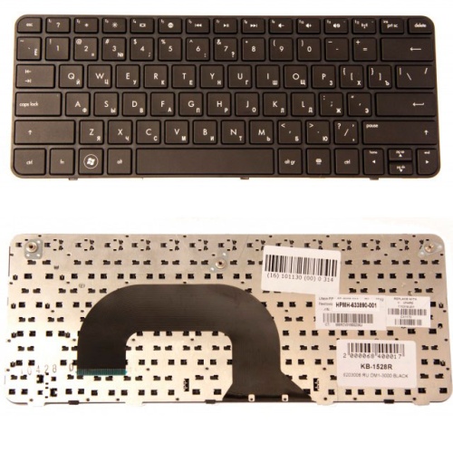 клавиатура для ноутбука hp pavilion dm1-3000, черная