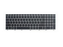 Клавиатура для ноутбука HP Probook 450 G5, 455 G5, 470 G5 с серебряной рамкой