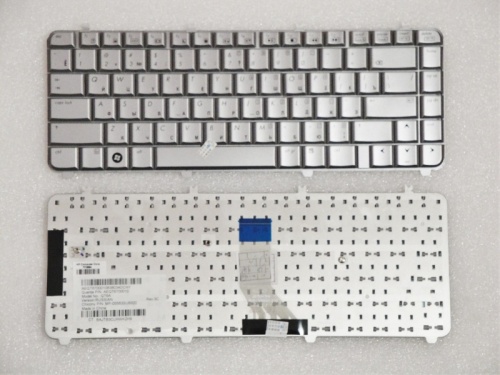 клавиатура для ноутбука hp pavilion dv5-1000, серебристая