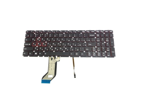 клавиатура для ноутбука lenovo ideapad y700, черная, с подсветкой