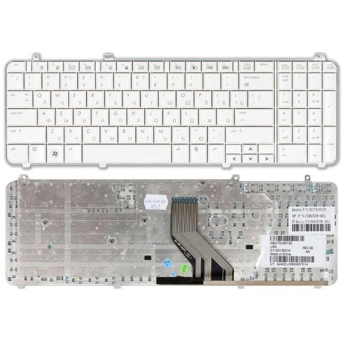 клавиатура для ноутбука hp pavilion dv6-1000, белая