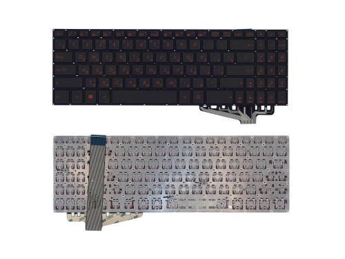 клавиатура для ноутбука asus fx570 черная с подсветкой