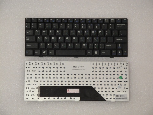 клавиатура для ноутбука msi u100, черная