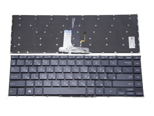 клавиатура для ноутбука asus zenbook 13 ux325 черная с подсветкой