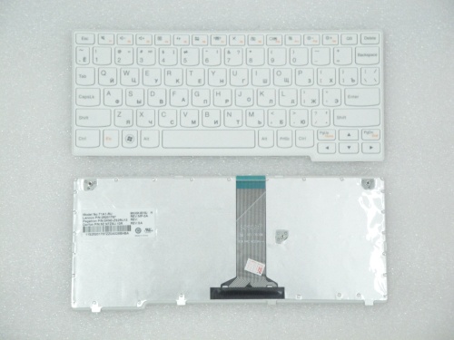 клавиатура для ноутбука lenovo s206, s110 белая