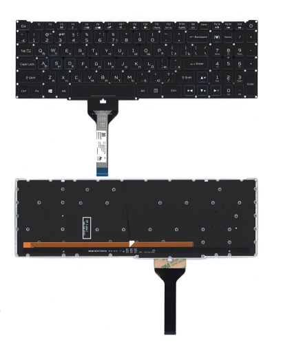 клавиатура для ноутбука acer nitro an515-45, an515-56, an515-57, an517-41, an517-57, черная (белый шрифт), с подсветкой
