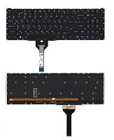 Клавиатура для ноутбука Acer Nitro AN515-45, AN515-56, AN515-57, AN517-41, AN517-57, черная (белый шрифт), с подсветкой