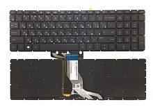 Клавиатура для ноутбука HP Pavilion 15-ab черная, с подсветкой