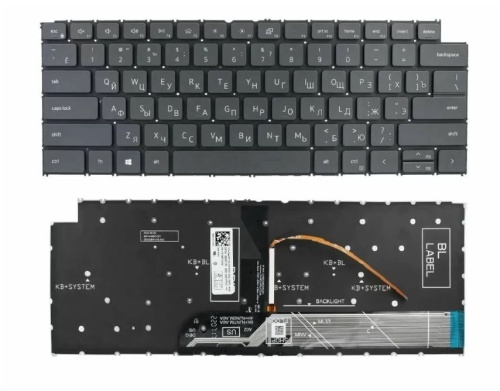 клавиатура для ноутбука dell inspiron p145g, p147g, с подсветкой