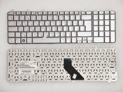клавиатура для ноутбука hp pavilion dv7-1000, серебристая