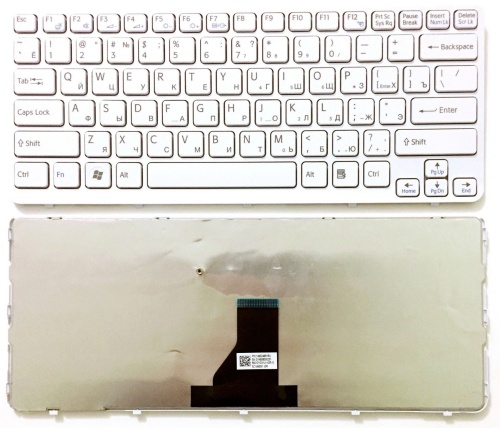 клавиатура для ноутбука sony sve14, белая