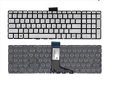 Клавиатура для ноутбука HP Envy X360 15-W, серебристая с подсветкой