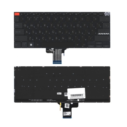 клавиатура для ноутбука asus vivobook pro 14 x3400 черная с подсветкой