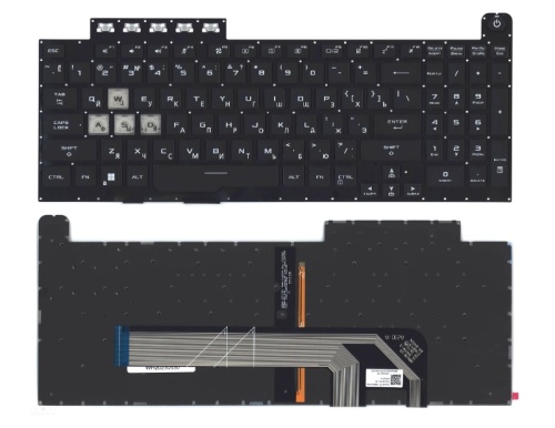 клавиатура для ноутбука asus fx506, черная с подсветкой